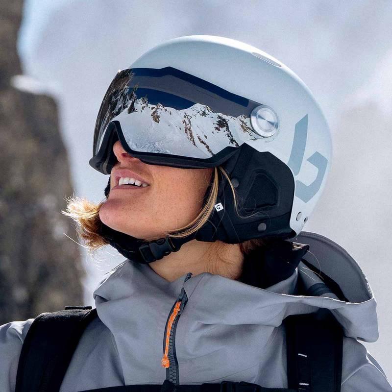 Casque de ski à visière femme Casque de ski à visière femme