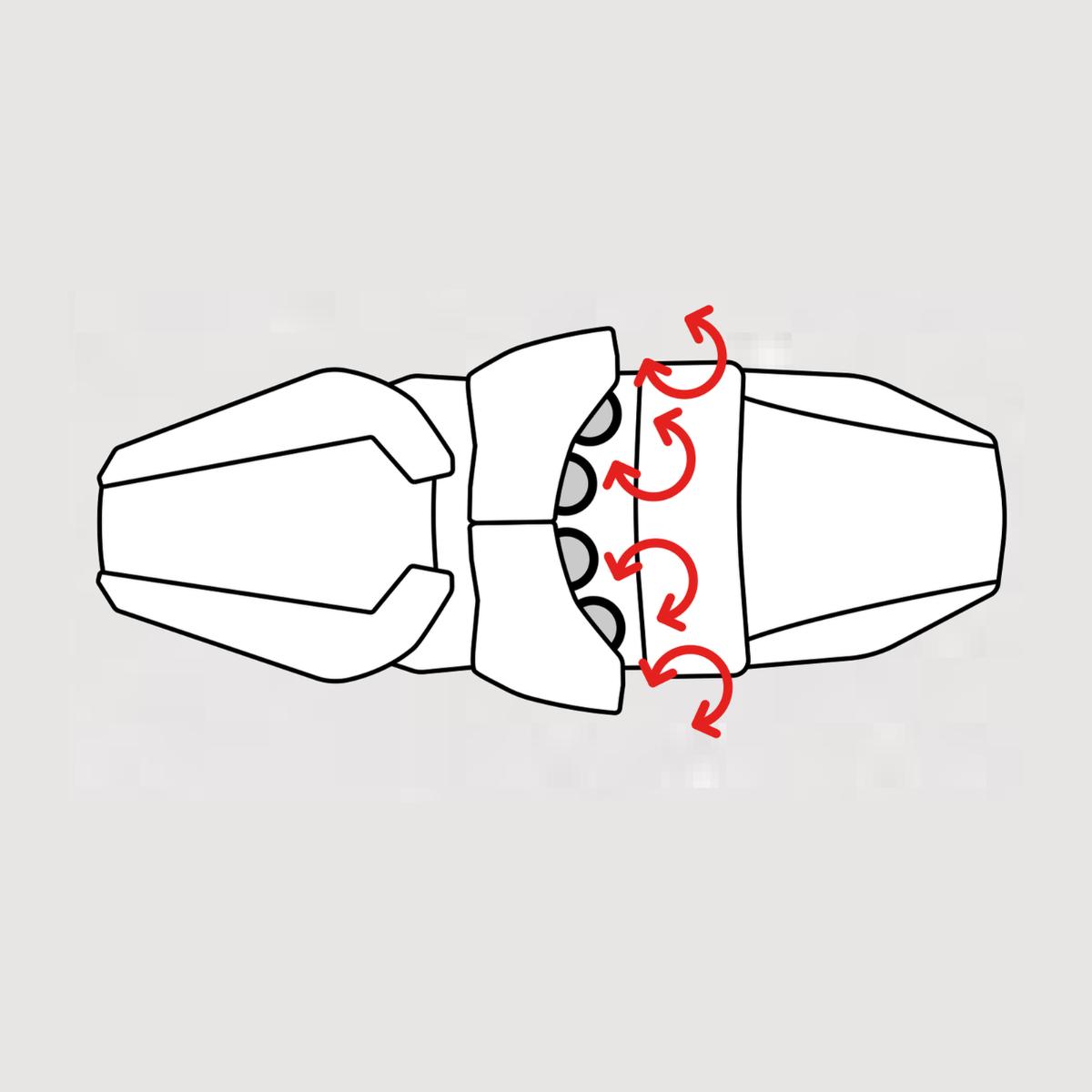 Schéma Roller Pincer Toe System Tyrolia