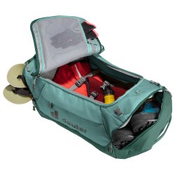 Deuter Aviant Duffel Pro 60 Jade Seagreen travel backpack (inside shot)